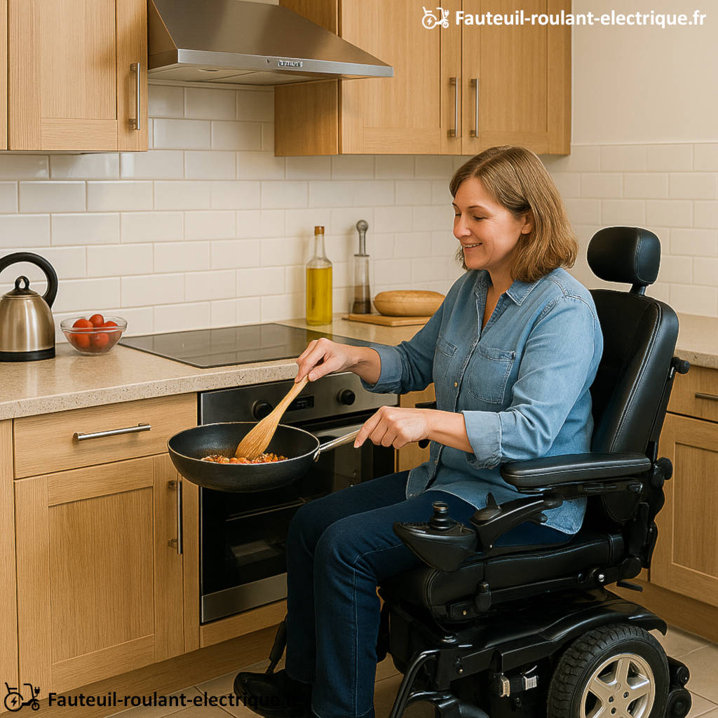 cuisine en fauteuil roulant