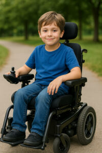 enfant fauteuil roulant