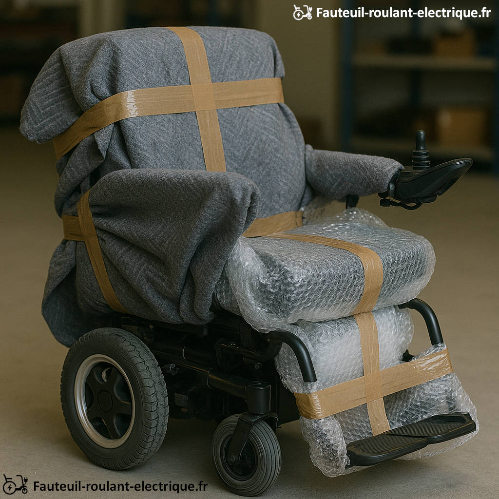fauteuil roulant électrique protégé transport
