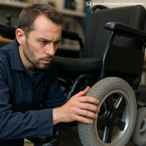 jeu dans la roue fauteuil roulant