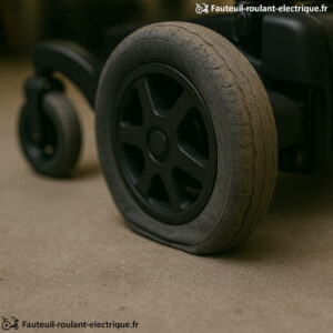 pneu crevé fauteuil roulant crevaison