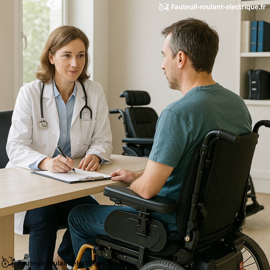 prescription d'un fauteuil roulant électrique par le médecin