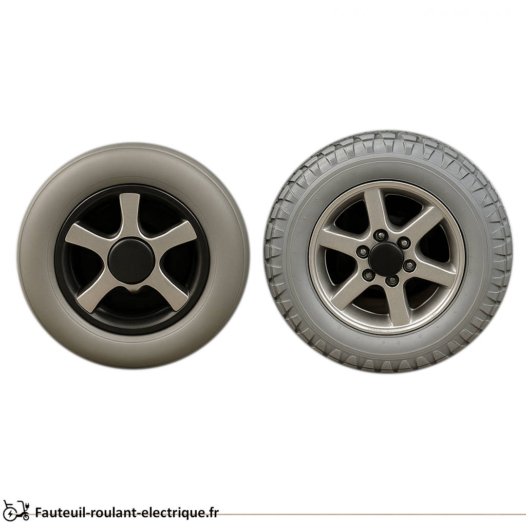 roue pneumatique gonflées vs roue bandage dure