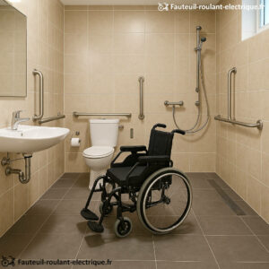 salle de bain wc pmr adapté handicapé fauteuil roulant