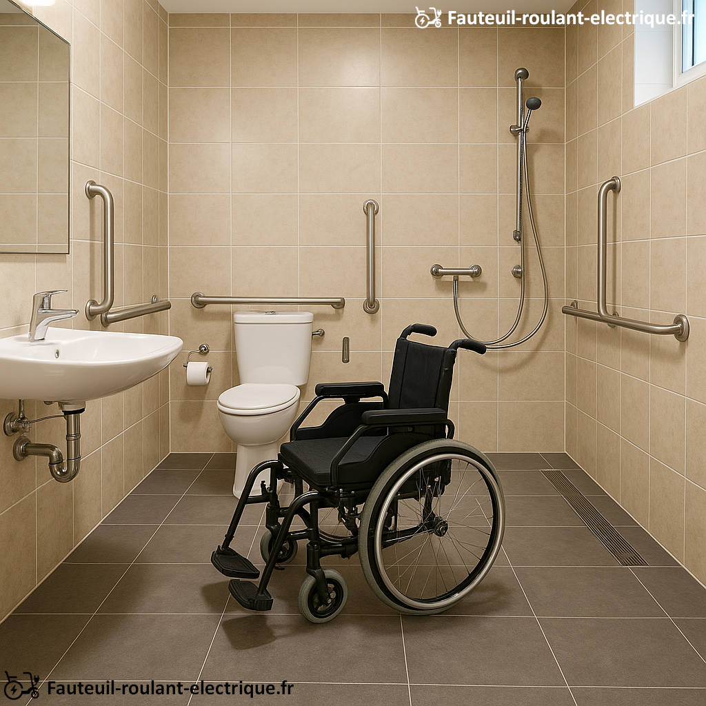 salle de bain wc pmr adapté handicapé fauteuil roulant